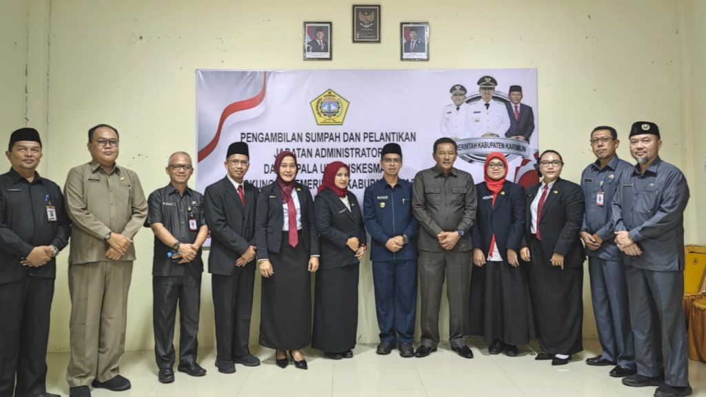 Bupati Karimun Lantik Direktur RSUD Tanjung Batu Kundur dan 4 Kepala Puskesmas Baru