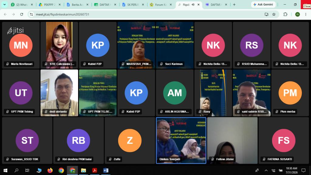 Screenshot-117-1024x576 Dinas Kesehatan Kabupaten Karimun Gelar FKP Peninjauan Ulang Standar Pelayanan Kesehatan Tahun 2026